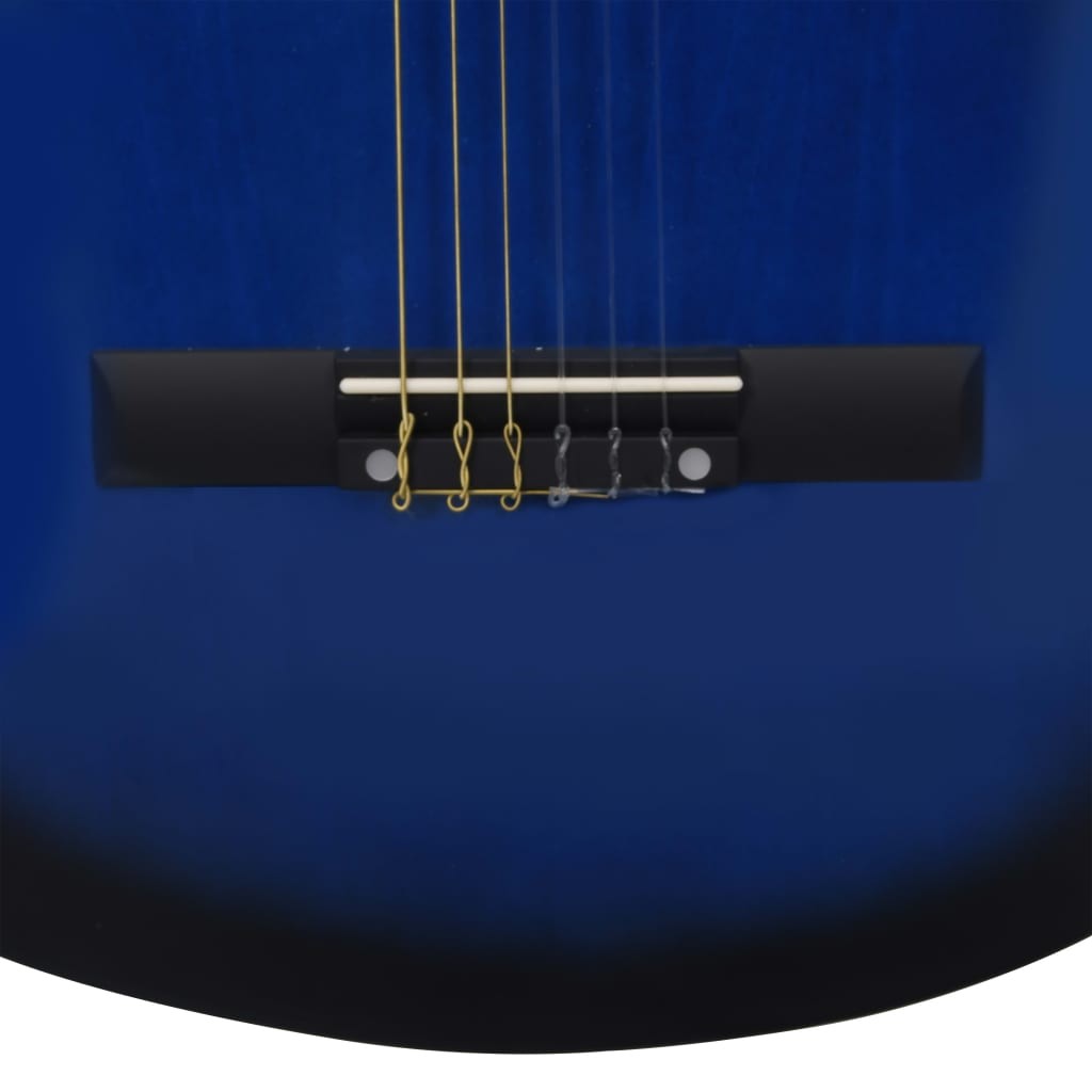 Western Acoustic Cutaway Guitar with Equalizer 6 Strings Blue